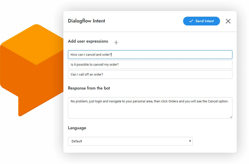 Dialogflow intent